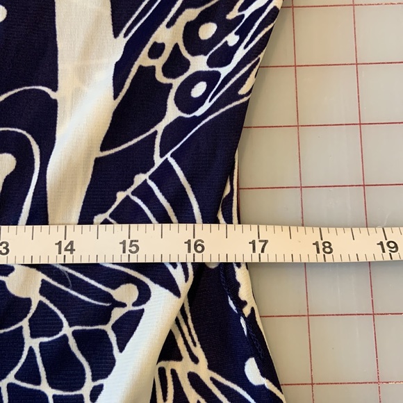 Gorgeous Vintage Cay Artley Long Sleeved Navy and White Button up Dress Sz M-L - Picture 11 of 12